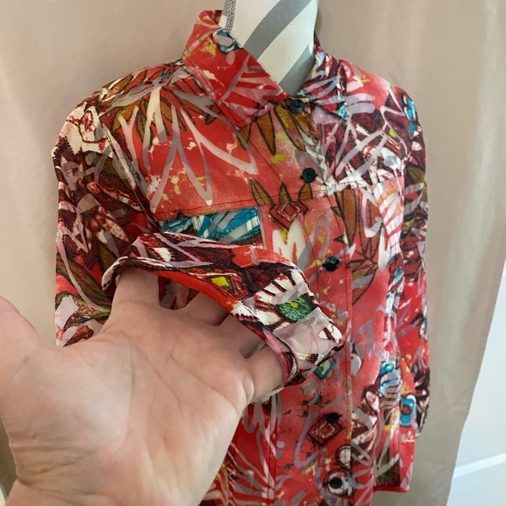 Chico’s Sheer Blouse - Picture 2 of 7